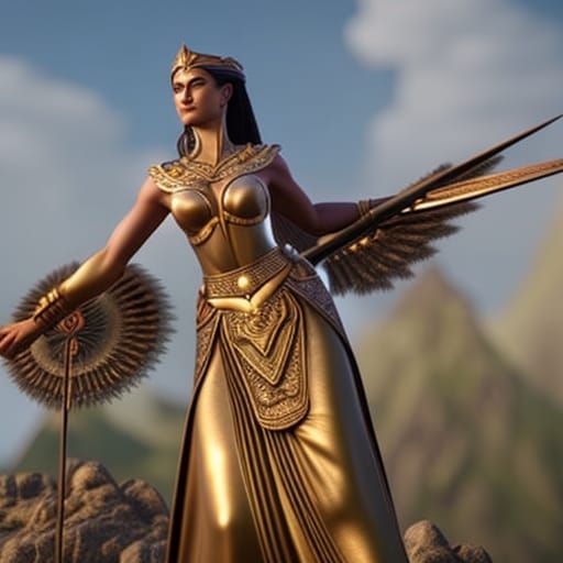 Glorious Akkadian Empress in Dramatic 8k Concept Art