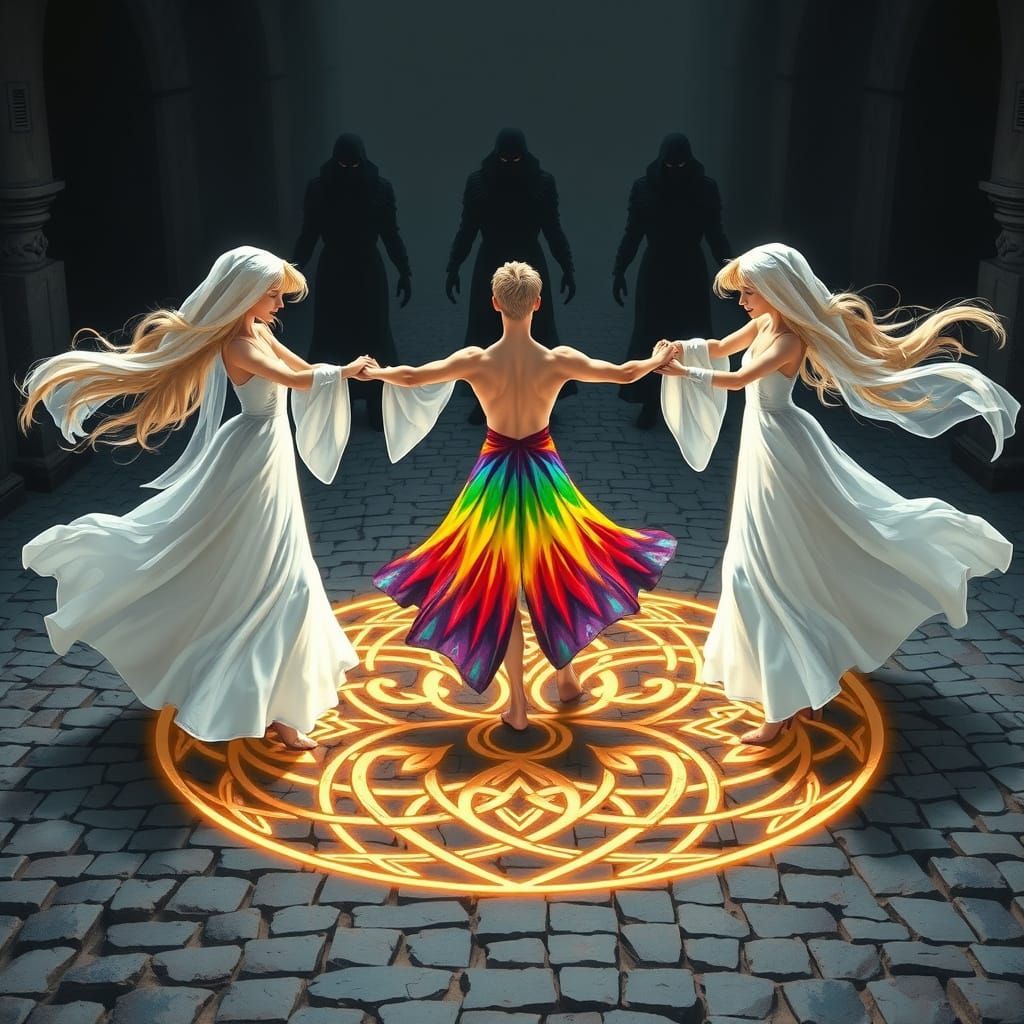 Whimsical Guardians in Rainbow Harmony