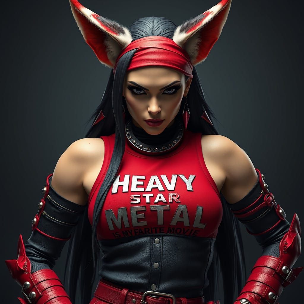 Morticia in Leather, Cyberpunk Goth Queen