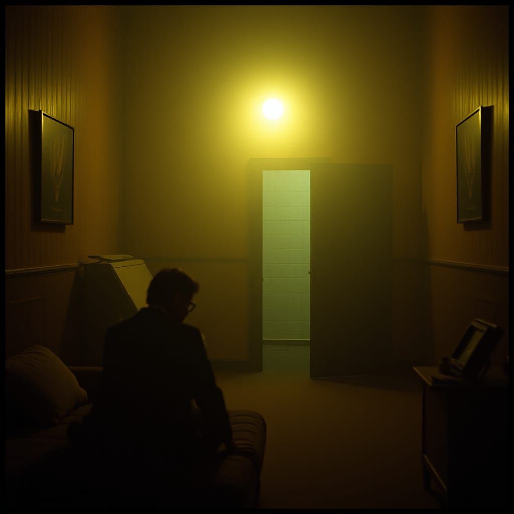 Moody Cinematic Scene Shot on 35mm Film