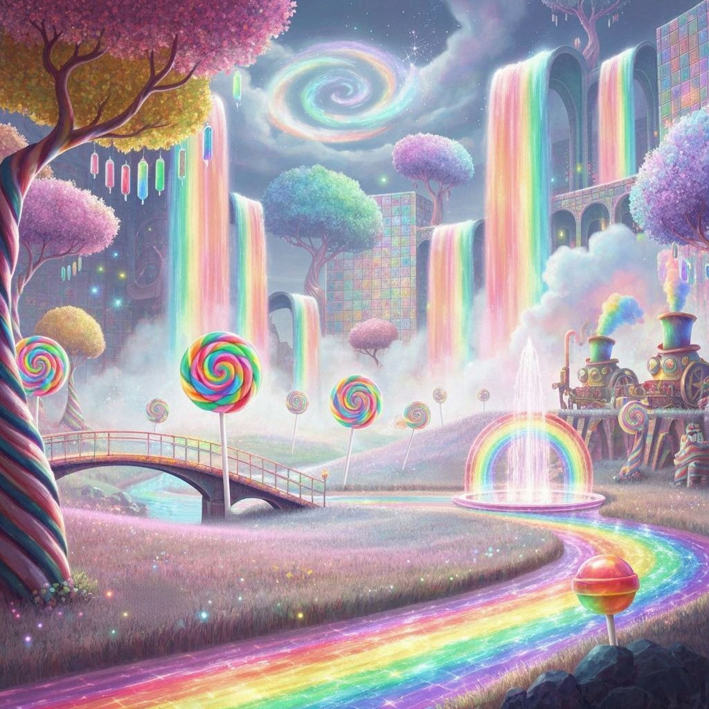 Rainbow Fantasy World Inspired by Willy Wonka