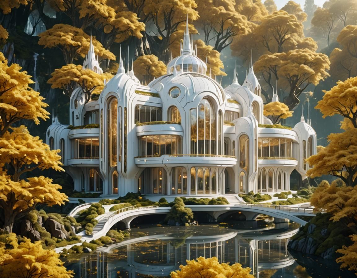 Futuristic White Palace