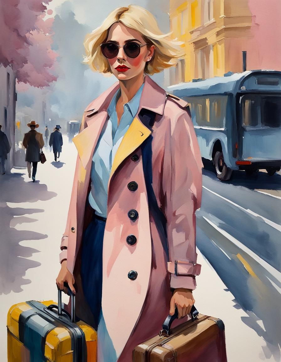 Ethereal Melancholic Muse in Gouache Epic Impressionist Mast...