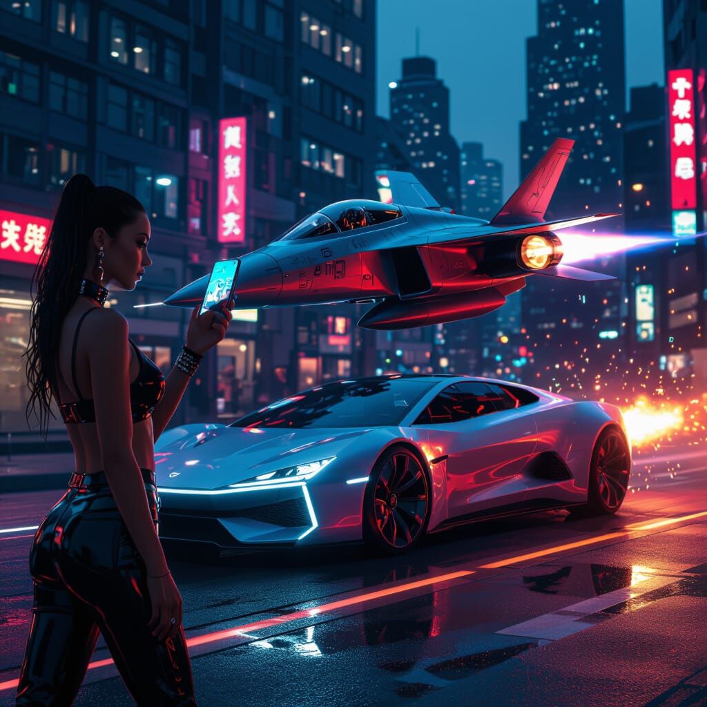 Smartphone Transforms into Futuristic Electric Car