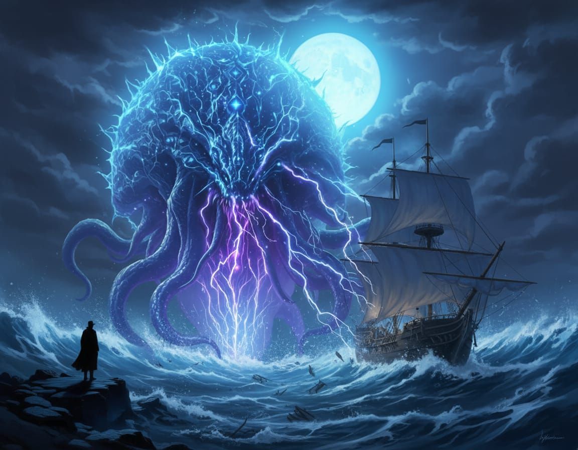 Eldritch Horror Attacks Ship at Sea