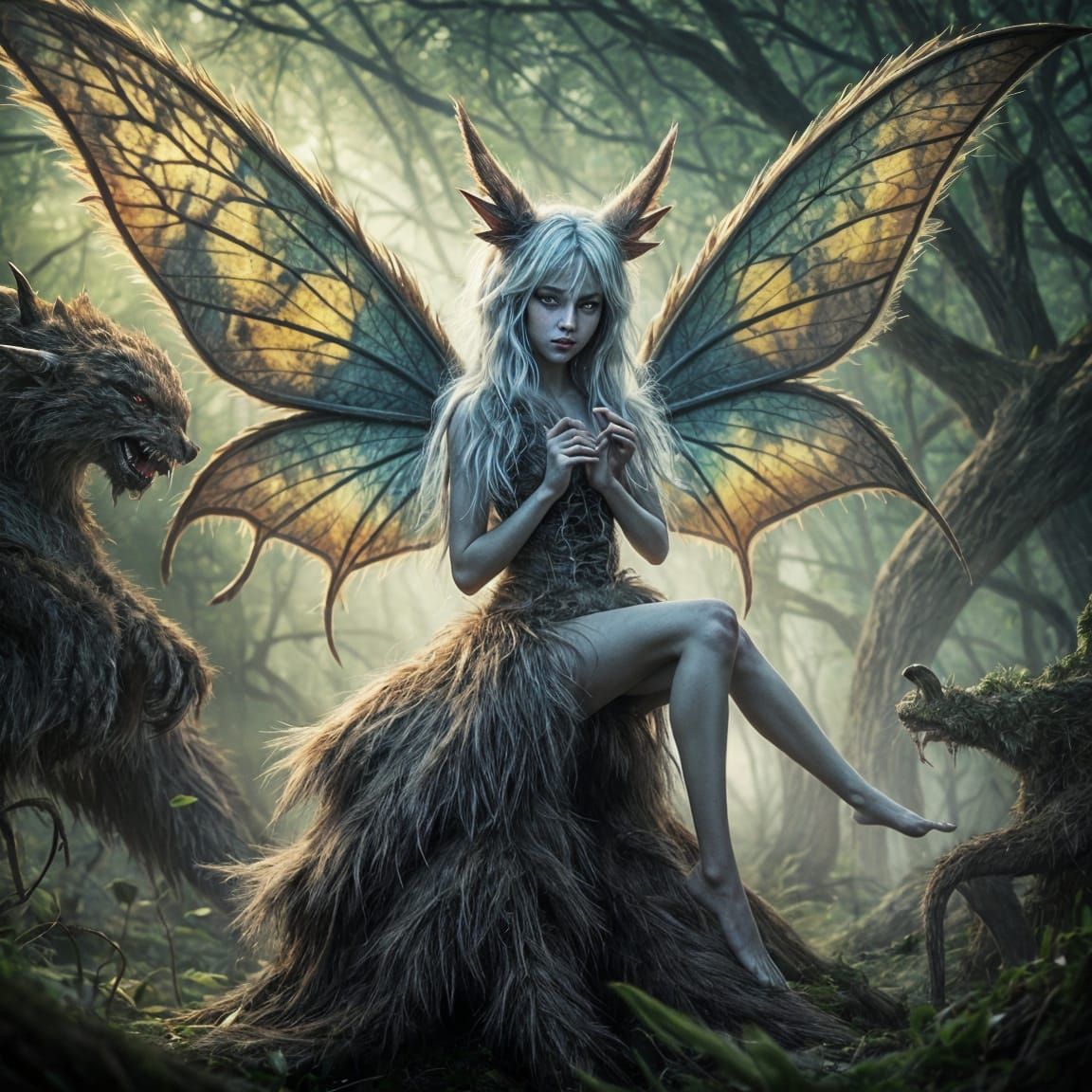 Hyperrealistic Furry Monster Fairy Creature