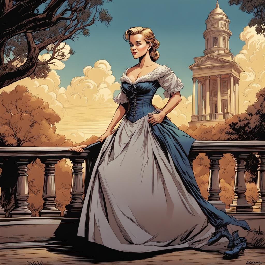 Reese Witherspoon as Melanie Hamilton: Comic Book Art