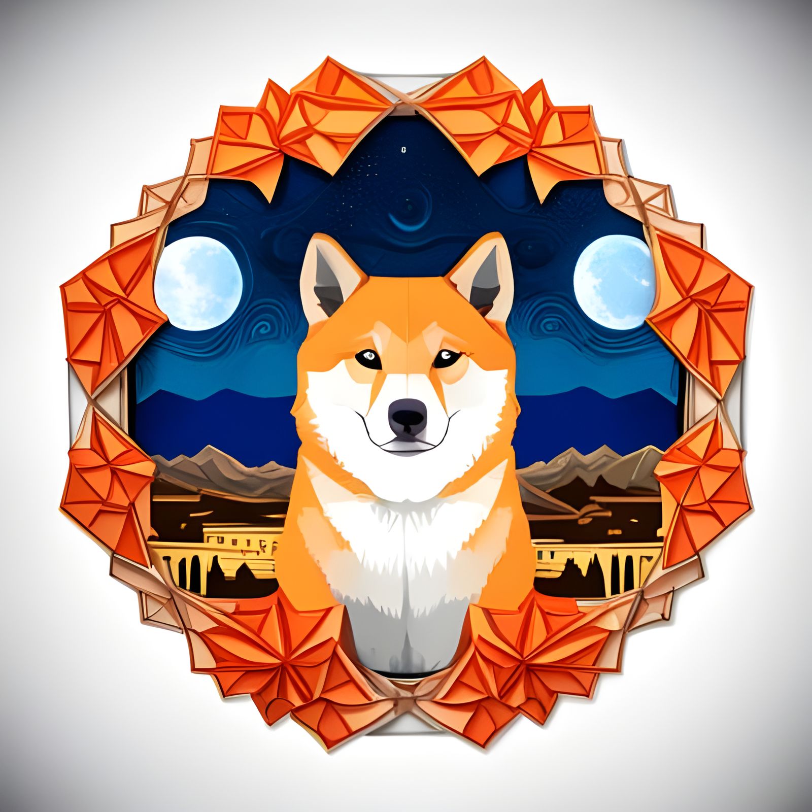 Cute Shiba T-Shirt Design in Vector Art