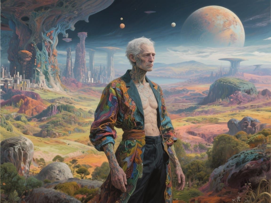 Abstract Figure in Unbound Landscape