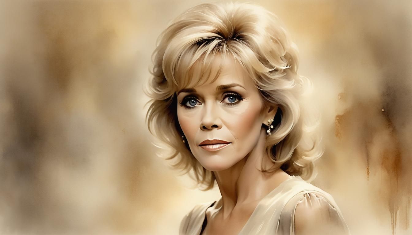 Nostalgic Actress Portrait in Watercolor Style