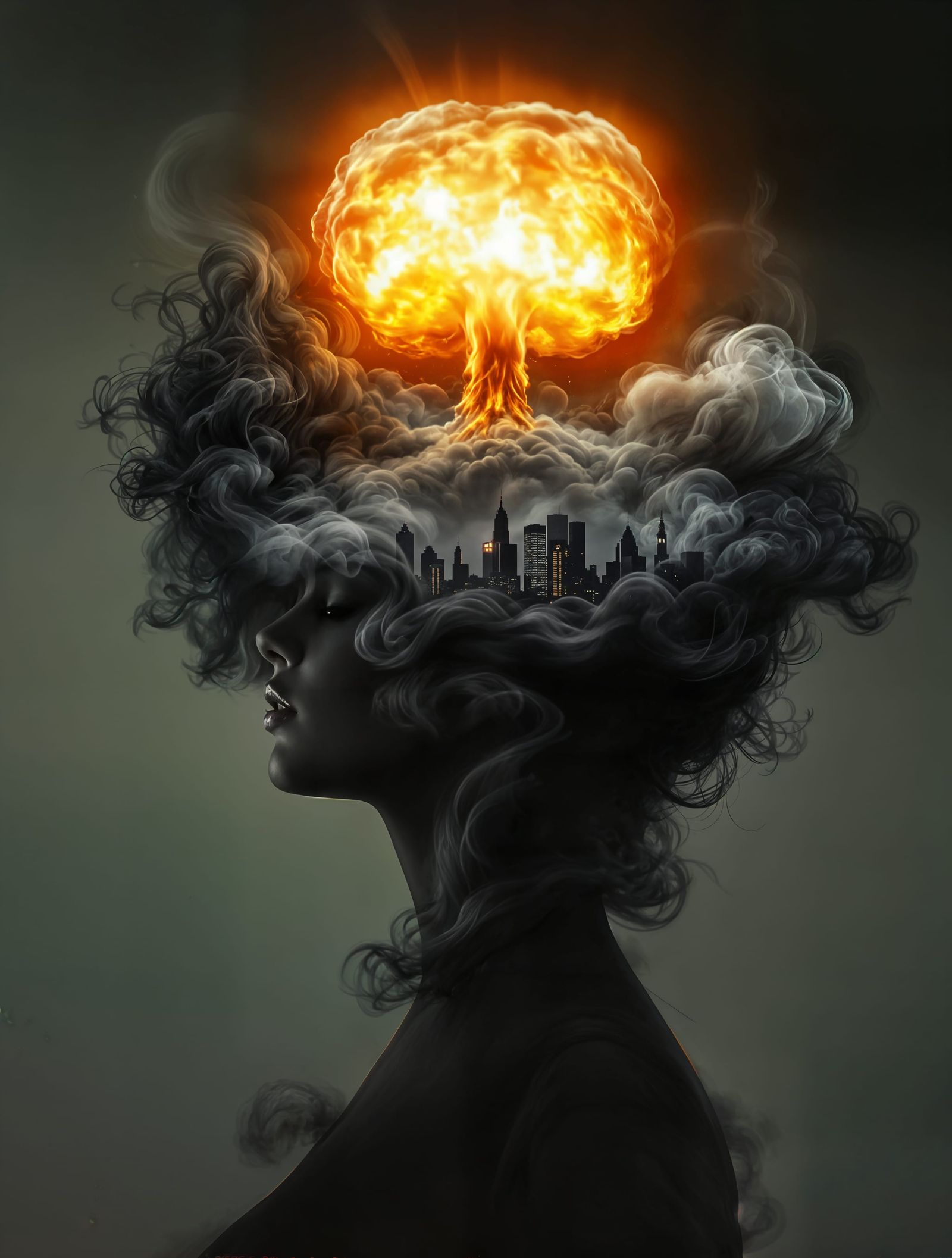 Surreal Cityscape Emerges from Smoldering Embers