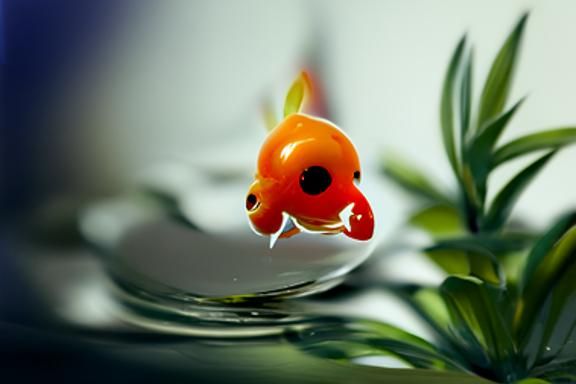 Cute Goldfish in 8K 3D Stock Photo