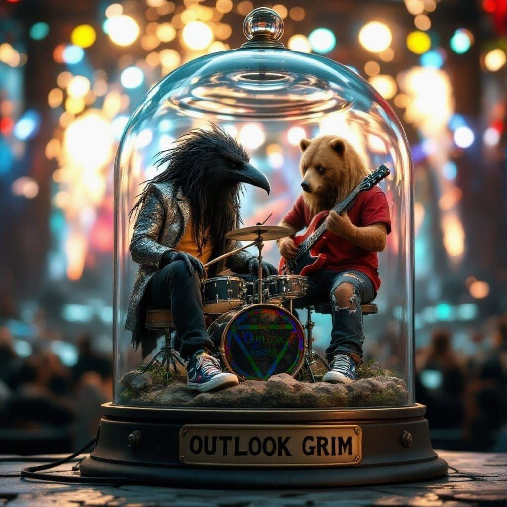 Mysterious Terrarium Scene Under Glass