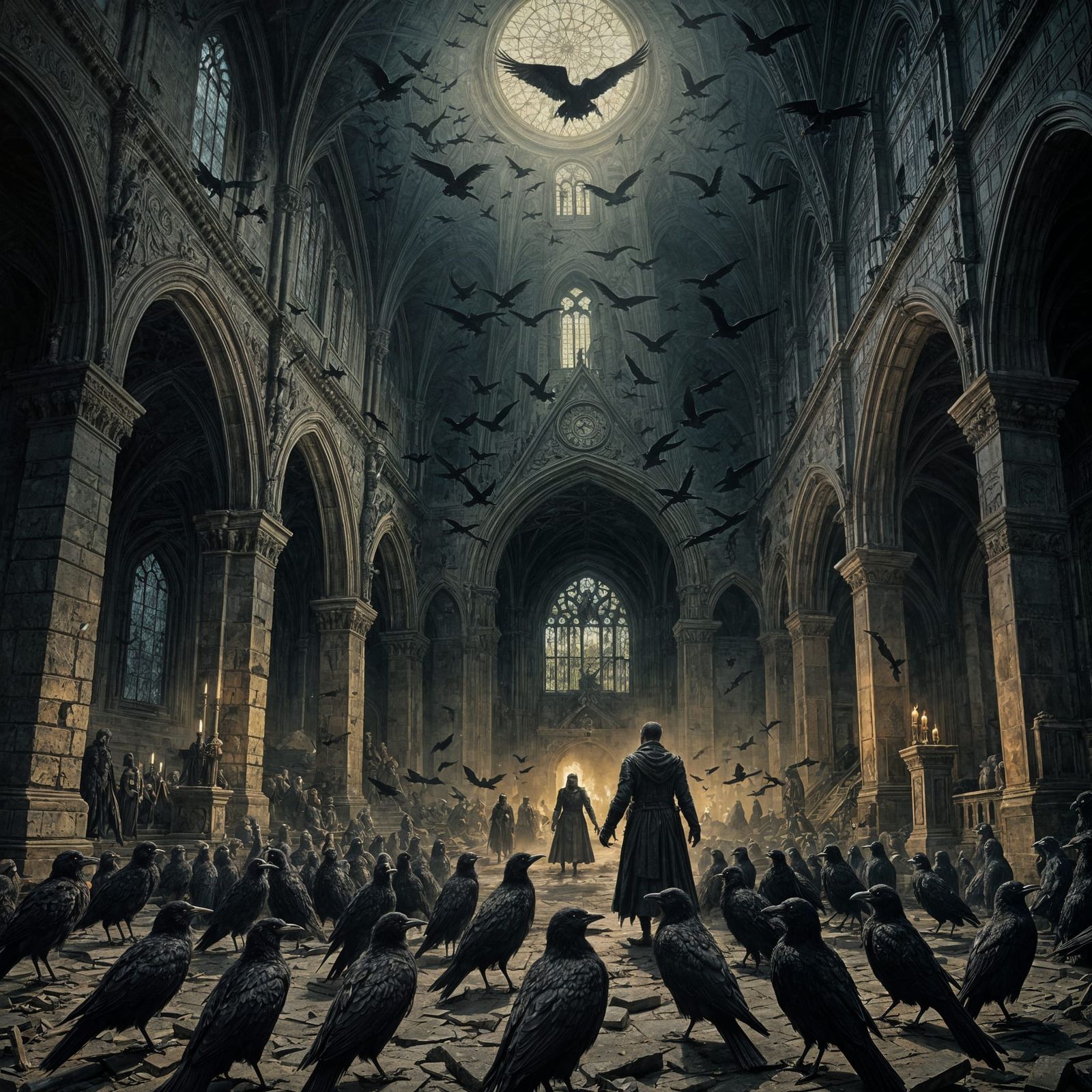 Crows in Flight: Dark Gothic Horror