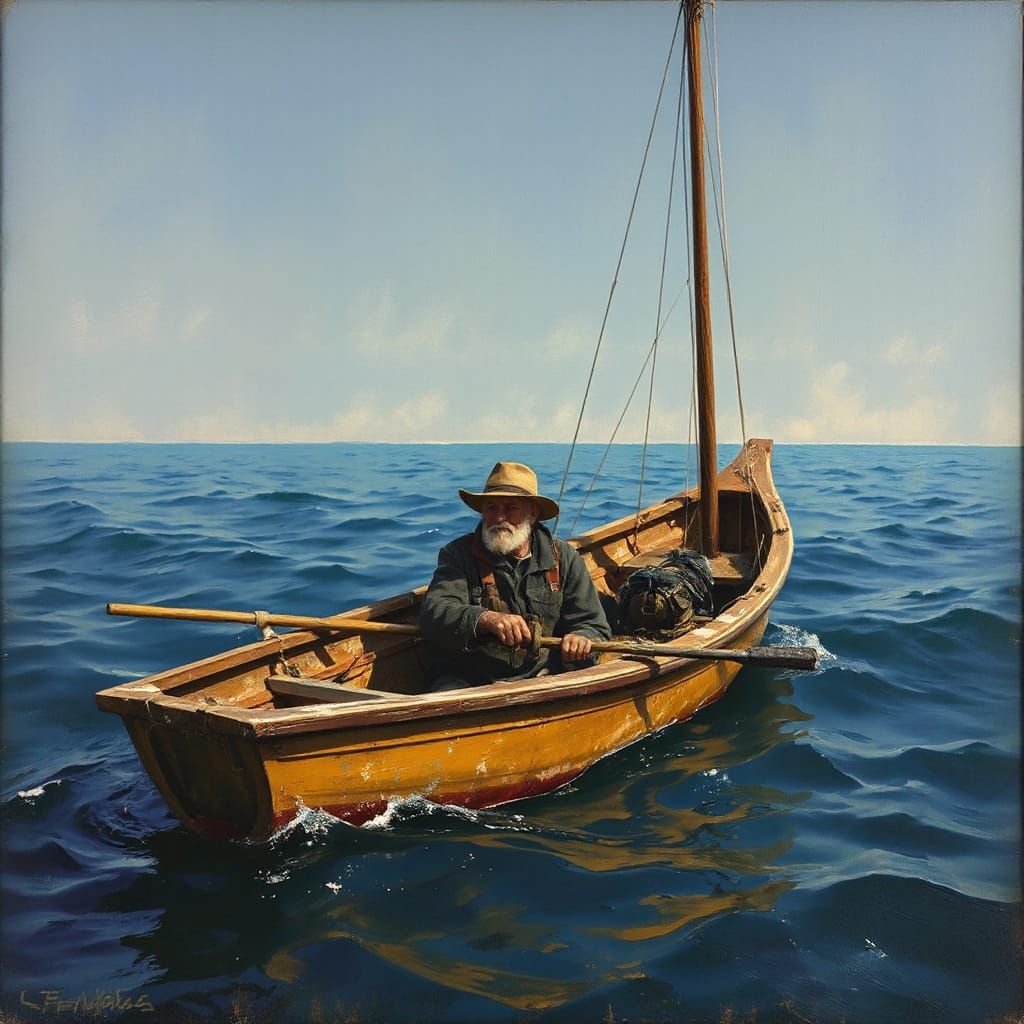 Old Fisherman Drifting on the Gulf Stream