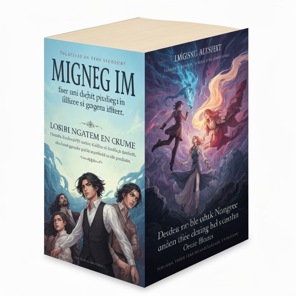 Fantasy Characters Emerging From Open Book