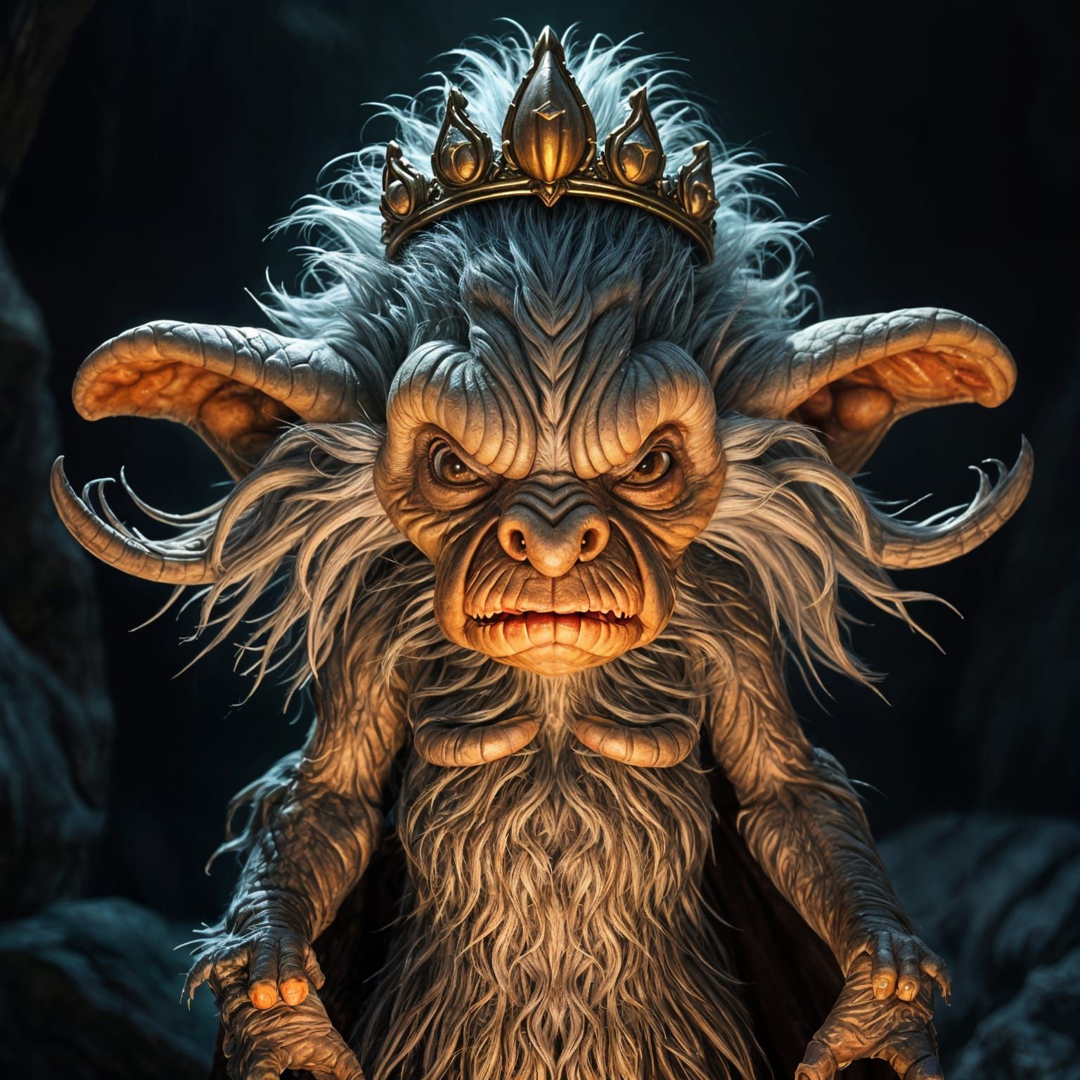 Gelfling Princess in Hyperrealistic Dark Crystal Art