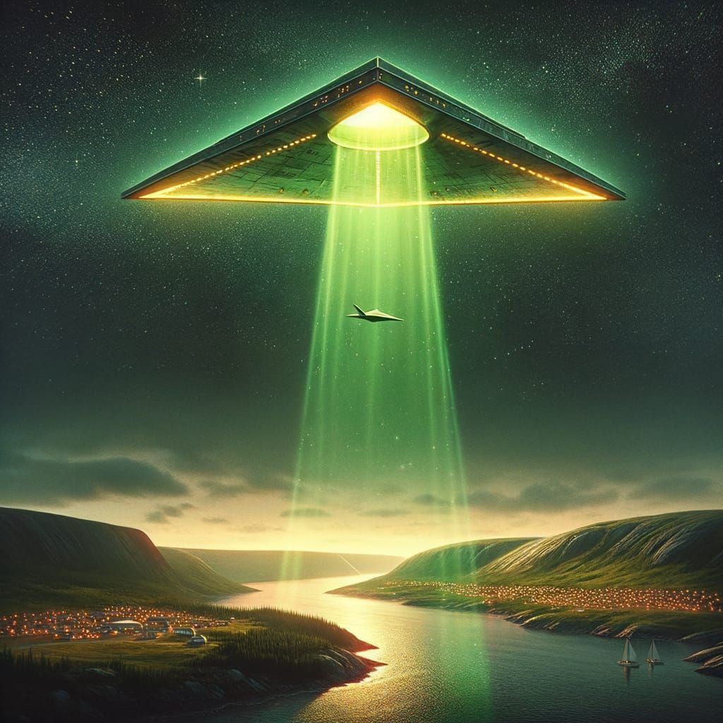 Triangle UFO Over Newfoundland, Mid-Century Futurism