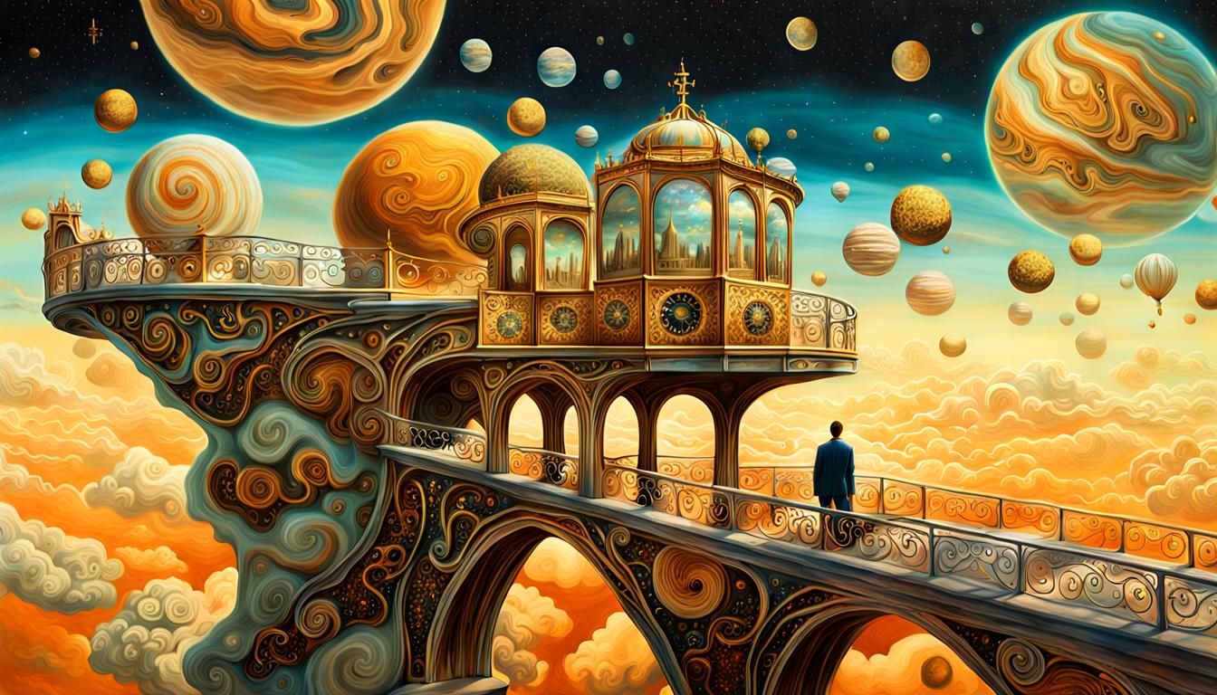 Surreal Planetary Landscape in Orbit