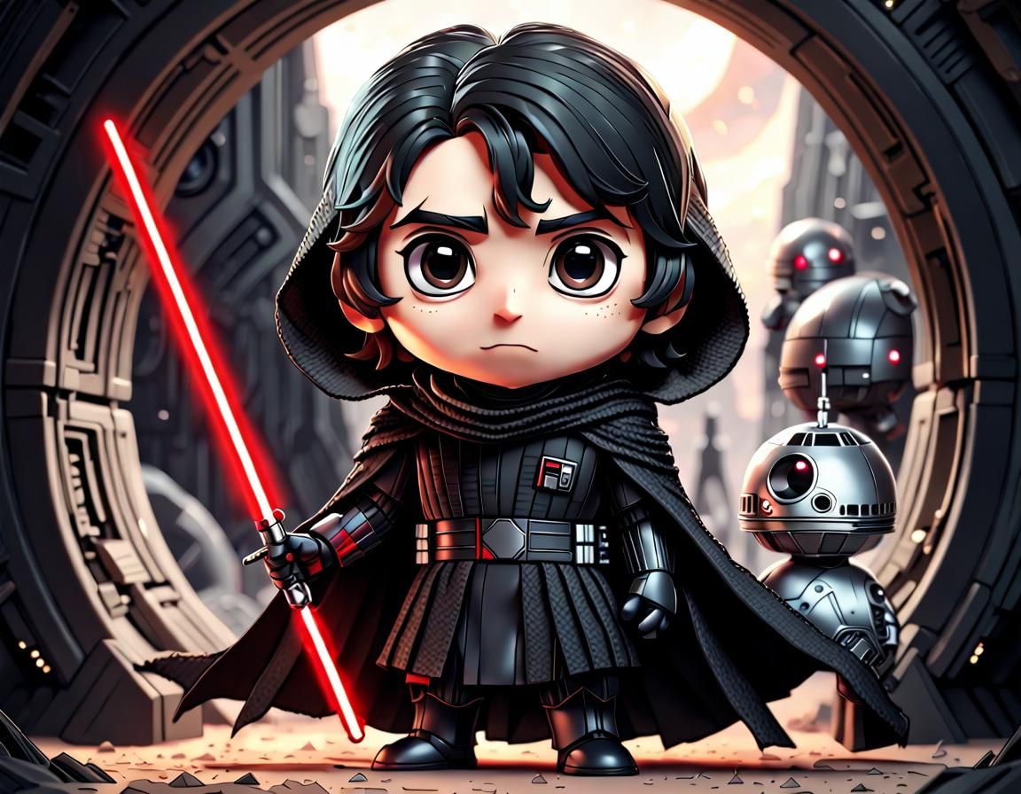 Unhappy Chibi Kylo-Ren