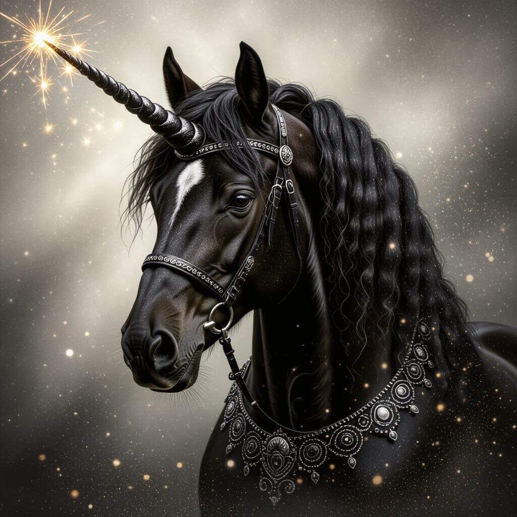 Freesian Horse with large-beaked