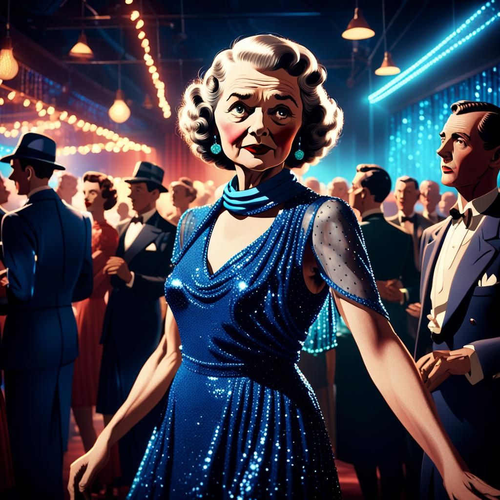 Detective Granny Investigates in Film Noir Style