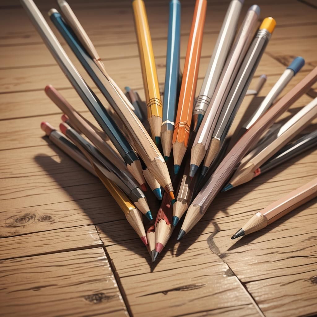Hyper-Realistic Anime Pencil Still Life in 3D