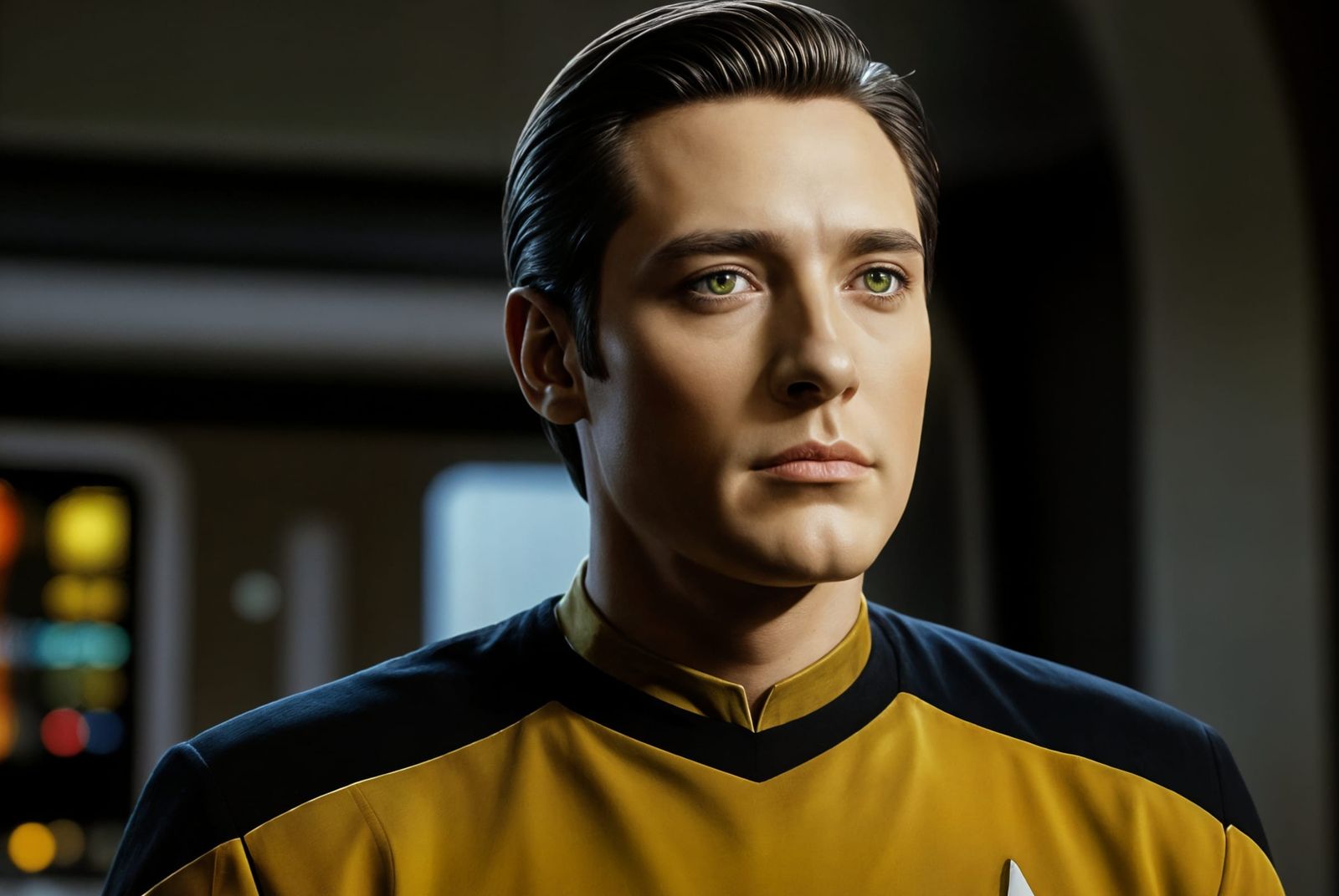 Photorealistic Portrait of Young Lt. Commander Data in Star ...