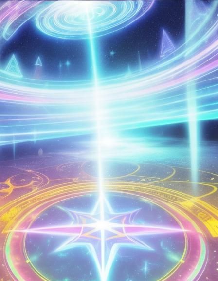 Cathedral Laser Beam Spell in Anime Style