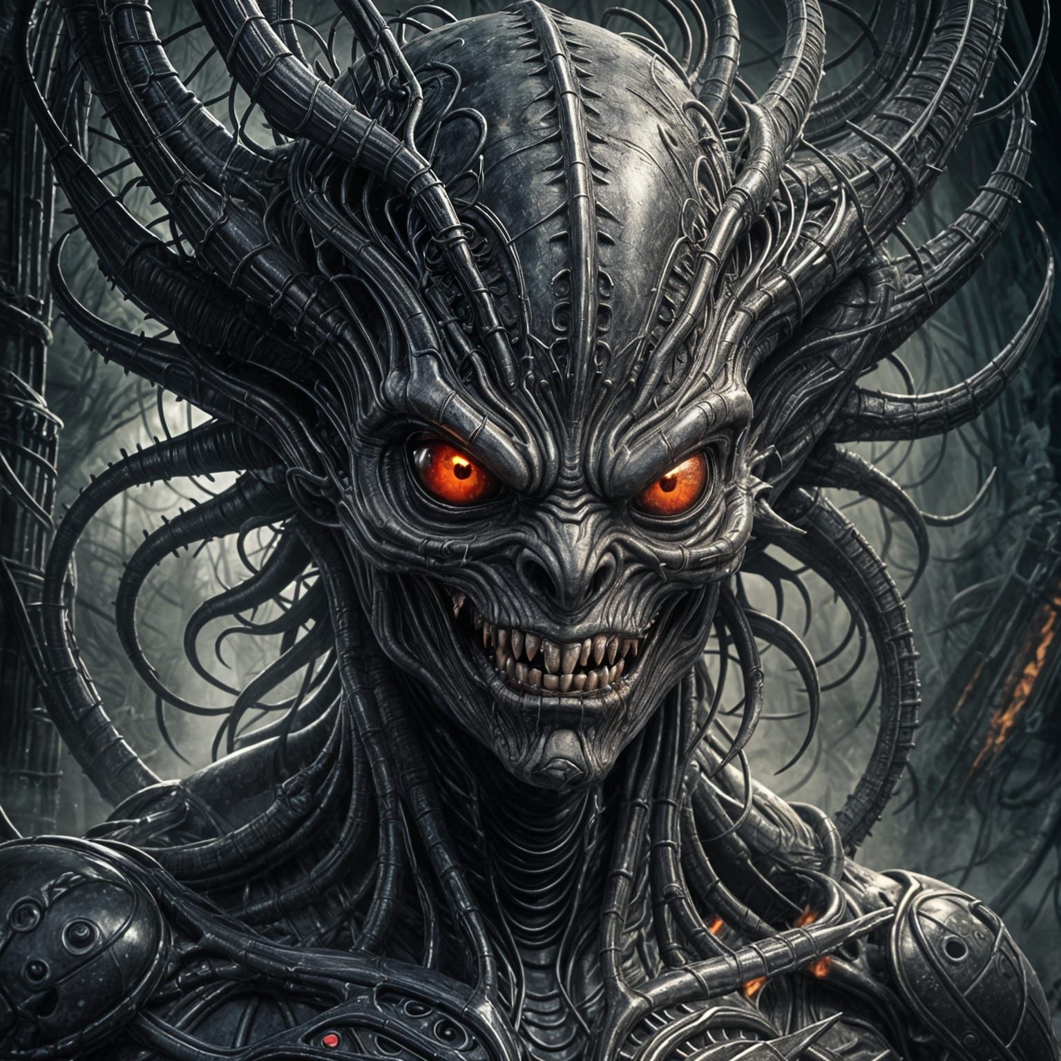 Dark and Evil Alien Creature