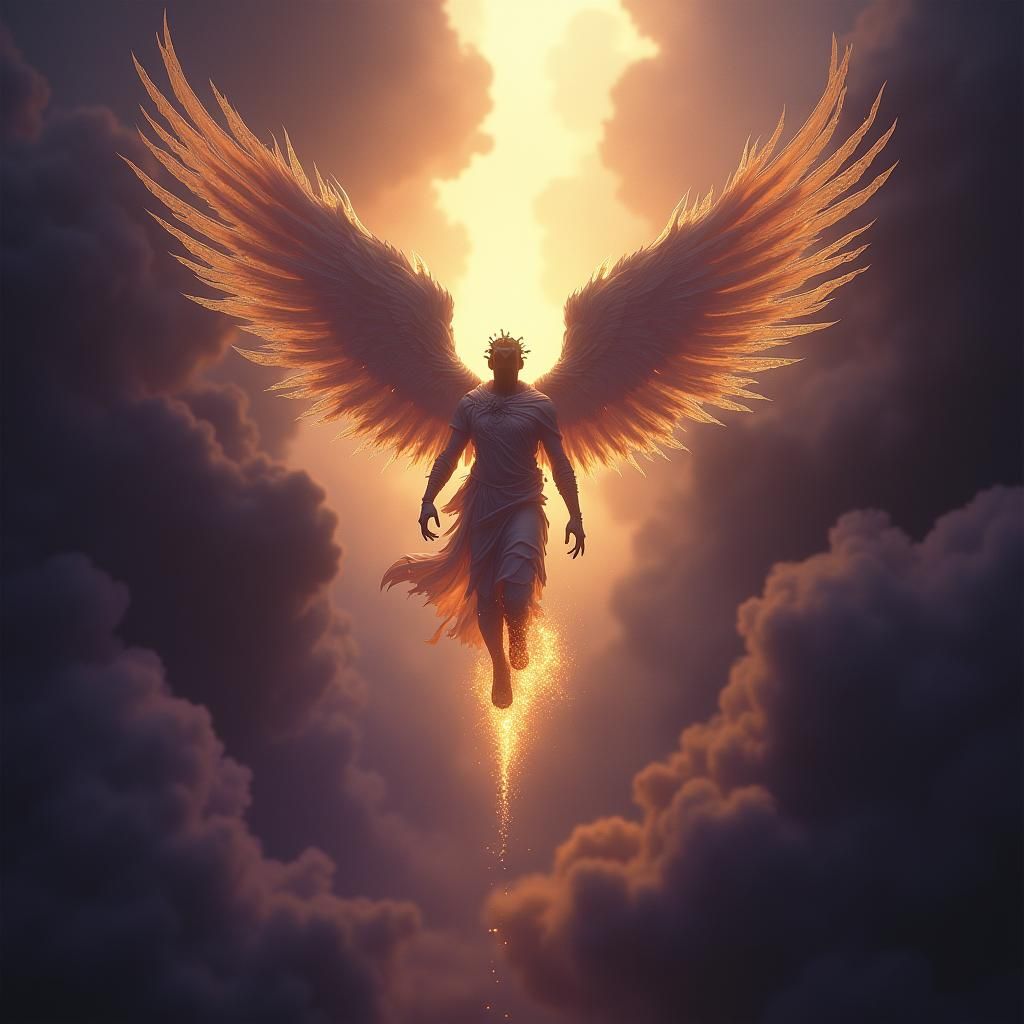 Biblically Accurate Cherubim Angel in Dark Fantasy Art