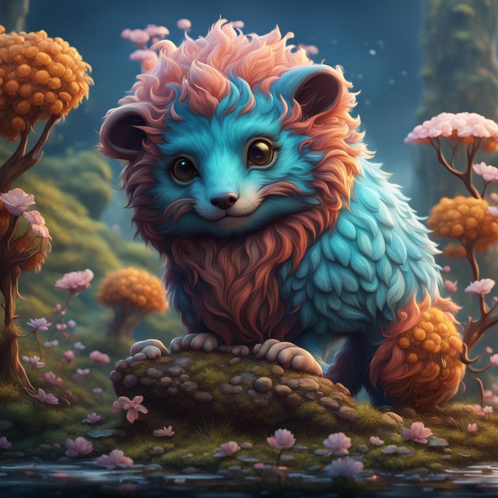 Cute Animal in Detailed Fantasy Concept Art