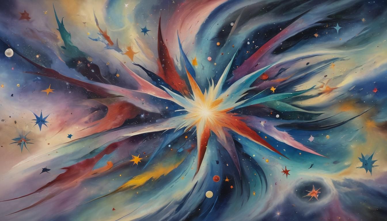 Multichromatic Star Cluster in Abstract Style