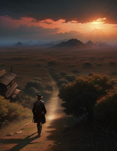 Post-Apocalyptic Preacher in Anime Style