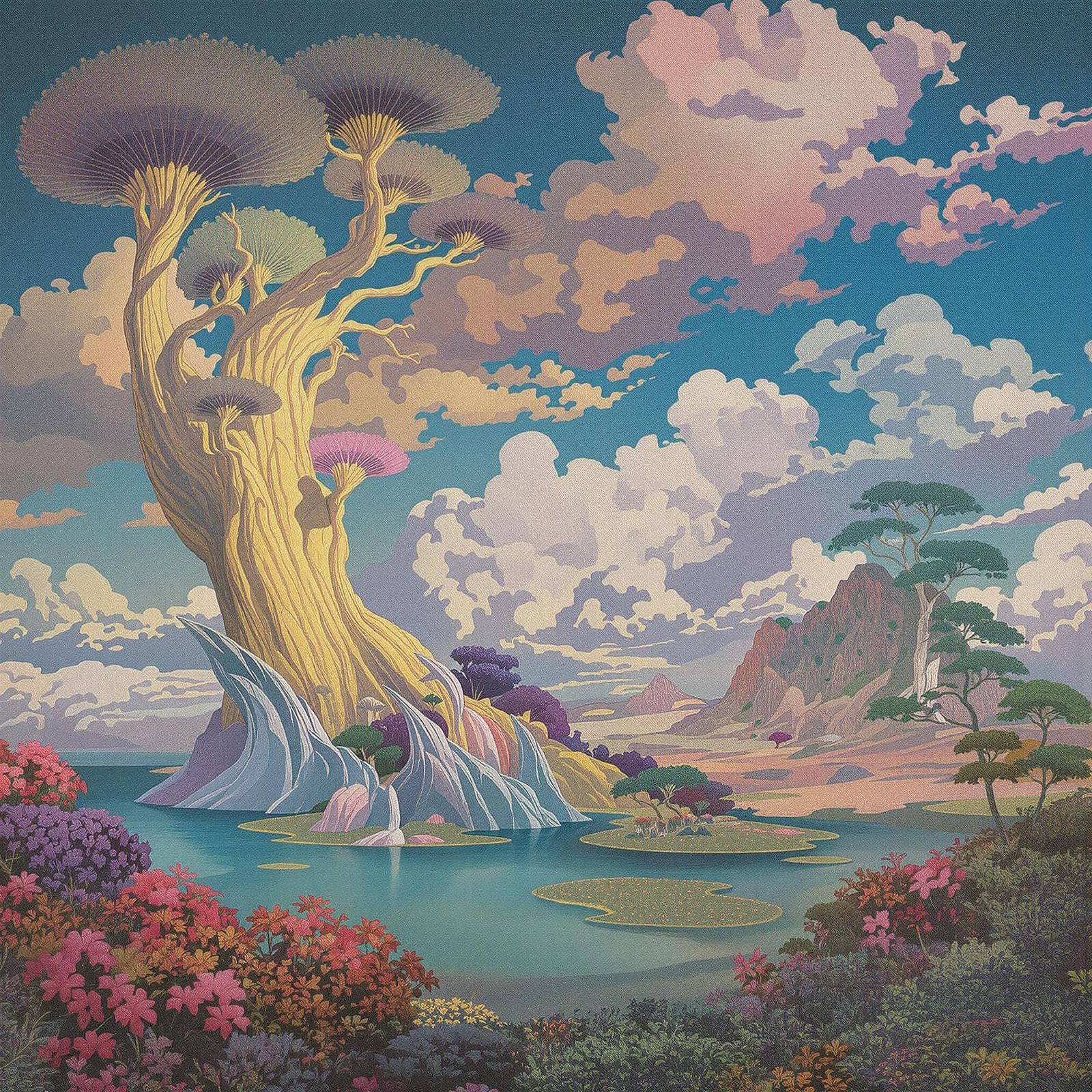 Surreal Landscape Inspired by Impressionism and Fantasy Art