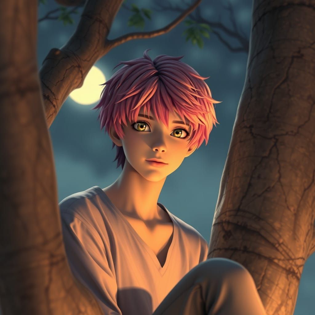 Ethereal Fantasy Portrait in Moonlit Mist