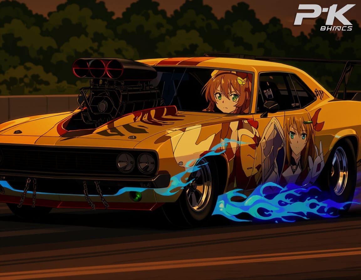 Anime Dragster with Magical Flair and Raphtalia Art