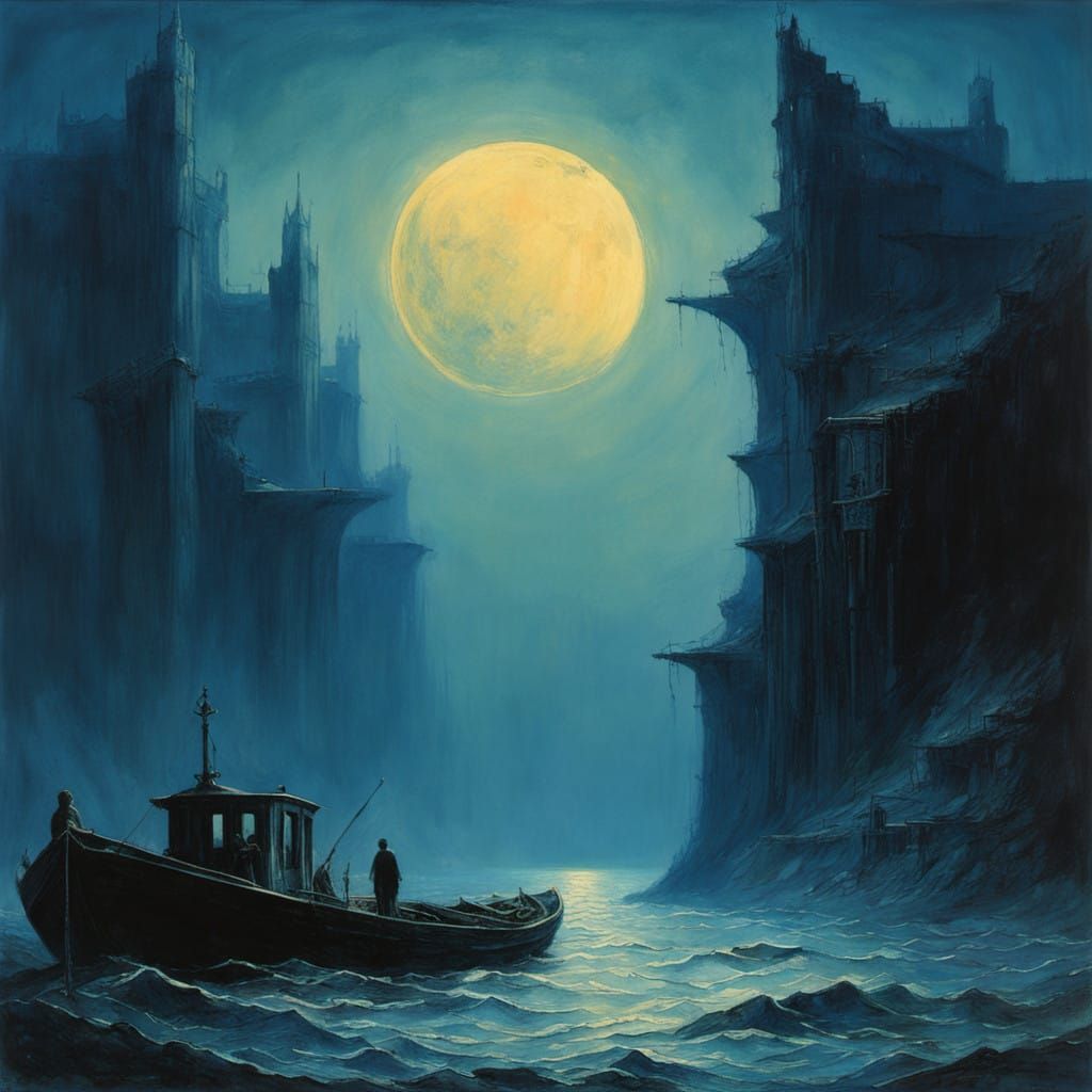 Ethereal Sirens Illuminating a Stormy Sea