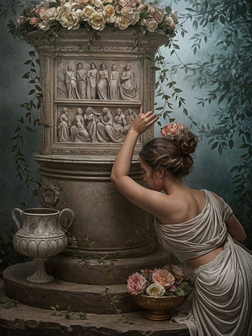 19th Century Roman Garden Oil Painting