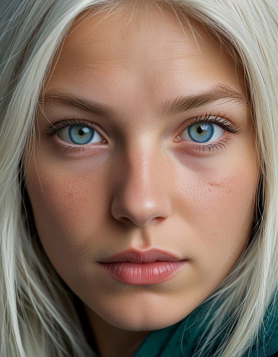 A Feline Beauty in Studio Lighting with Human Features