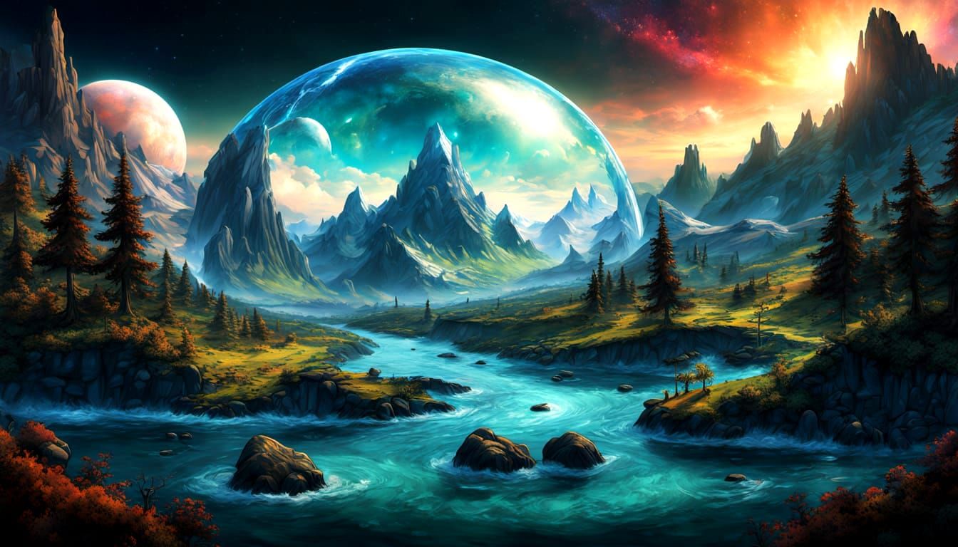 Surreal TV Contains Fantasy World: Matte Painting
