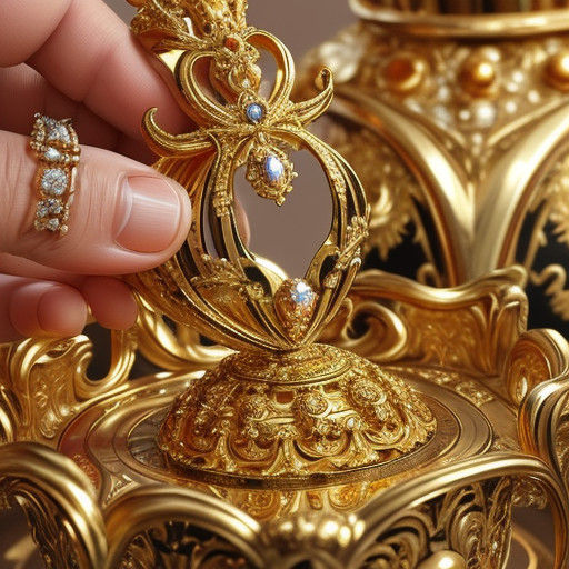 Baroque Masterpiece: Golden Metalwork of Opulent Beauty