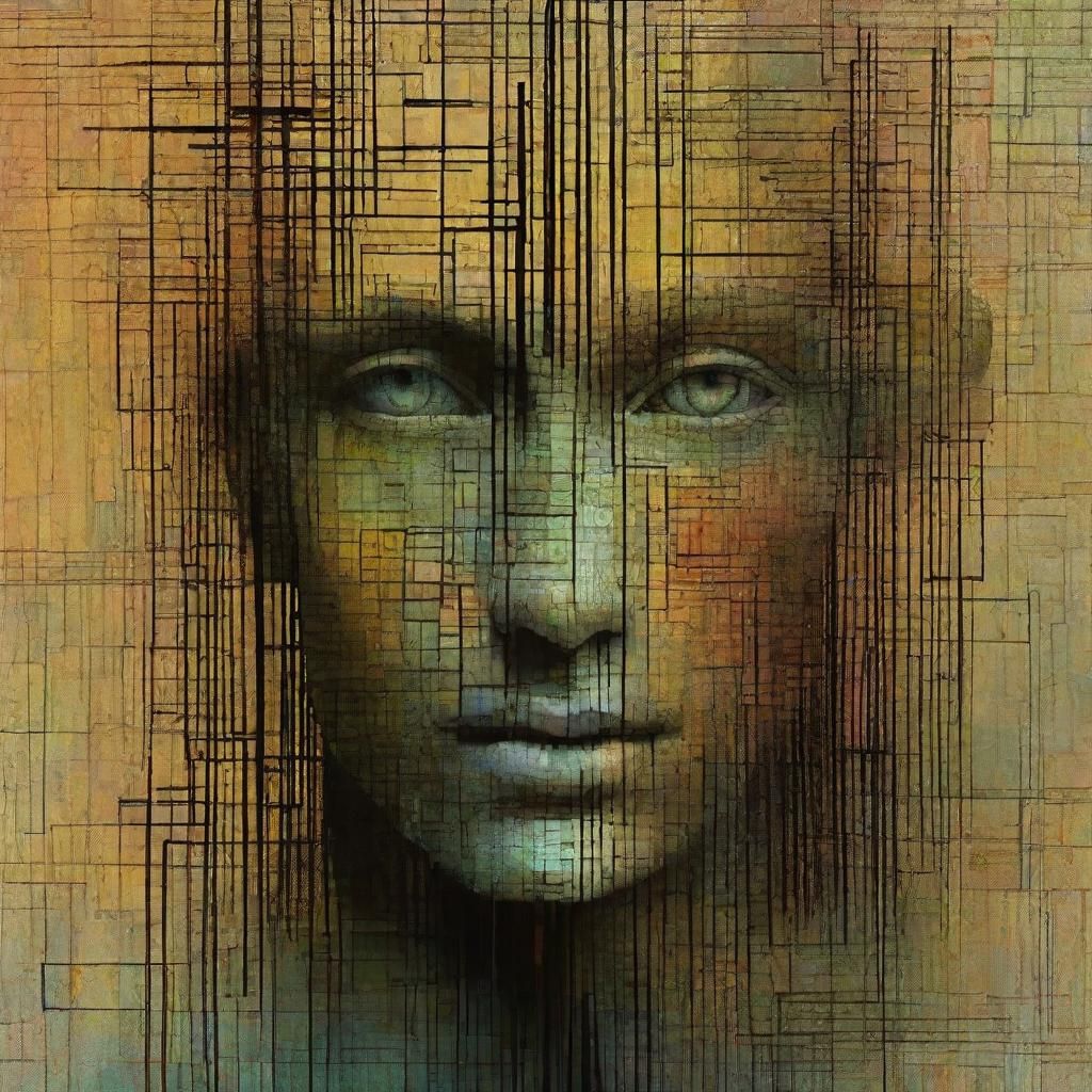 Glitchy Driad in Shattered Binary Code