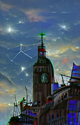 Bright Star Over London: Digital Impressionism