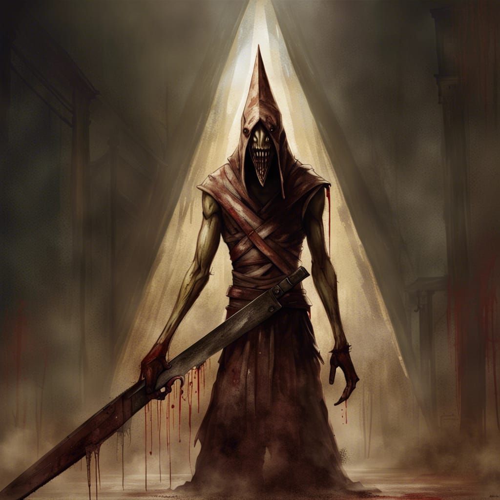 Pyramid Head in Slaughterhouse: Terrifying Dark Fantasy