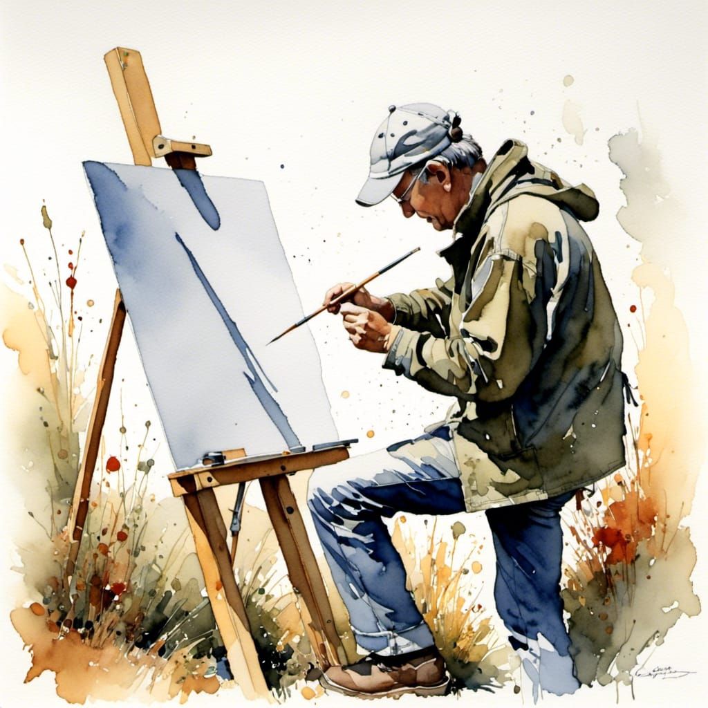 Painter Steps Out to Bring Figure to Life