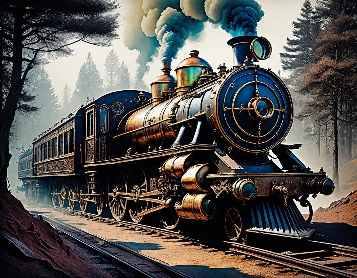 Mysterious Steampunk Scene in Photorealistic Detail