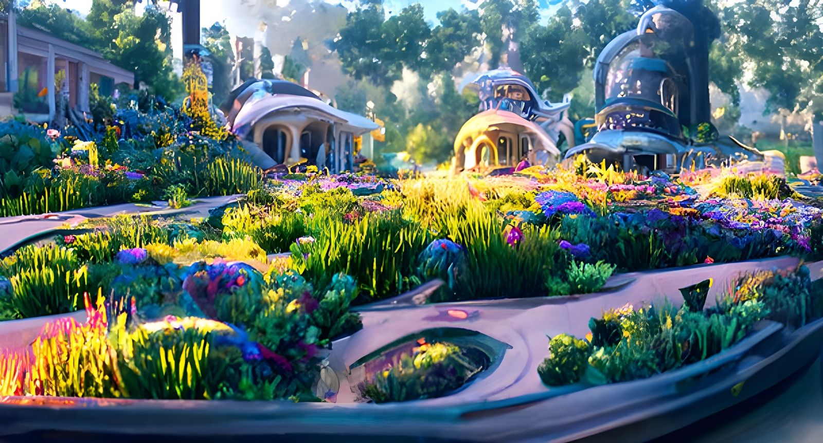 Contrasting Gardens: Wild Meets Order in Pixar Style