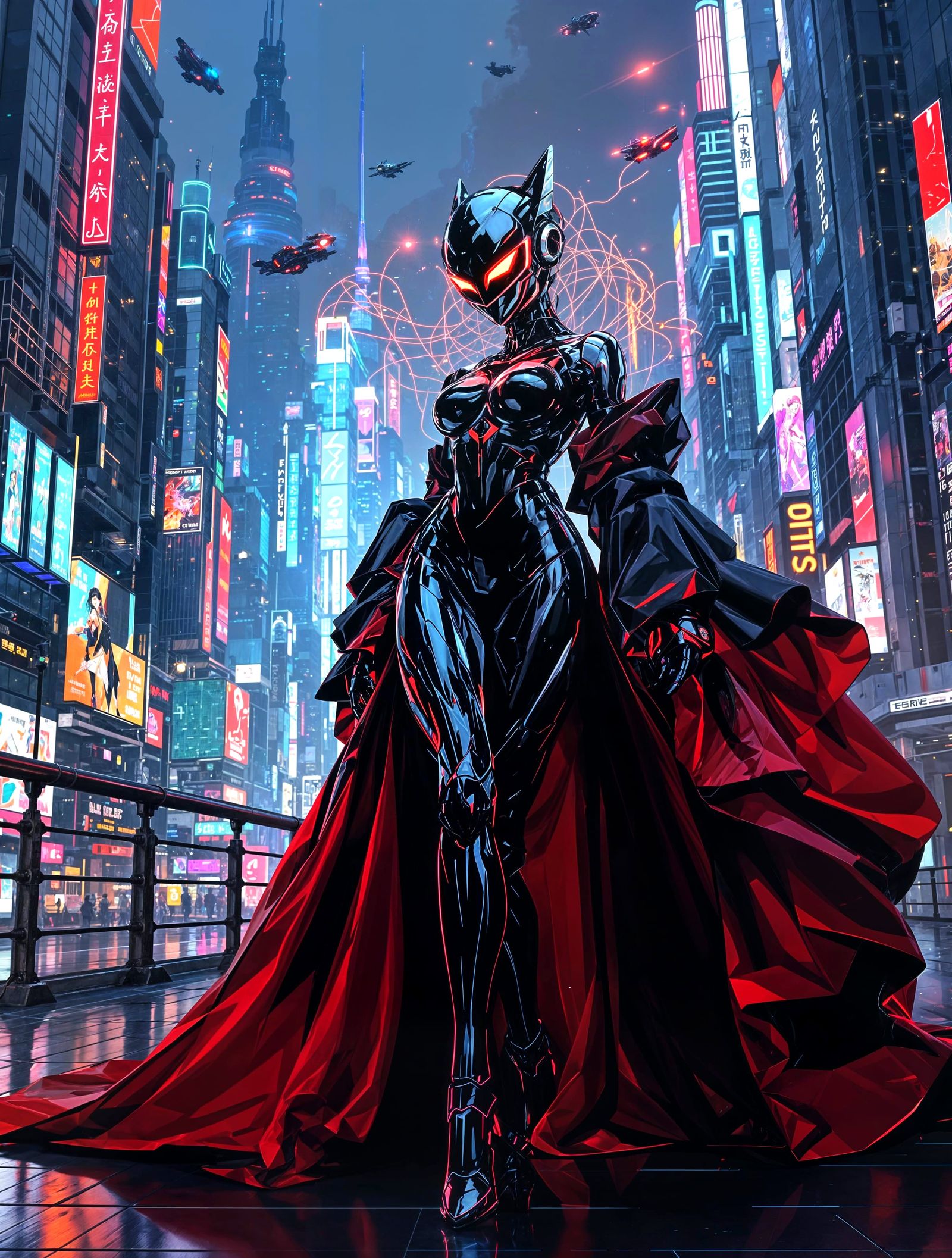 Cyberpunk Beauty in Neon Hyperdetail