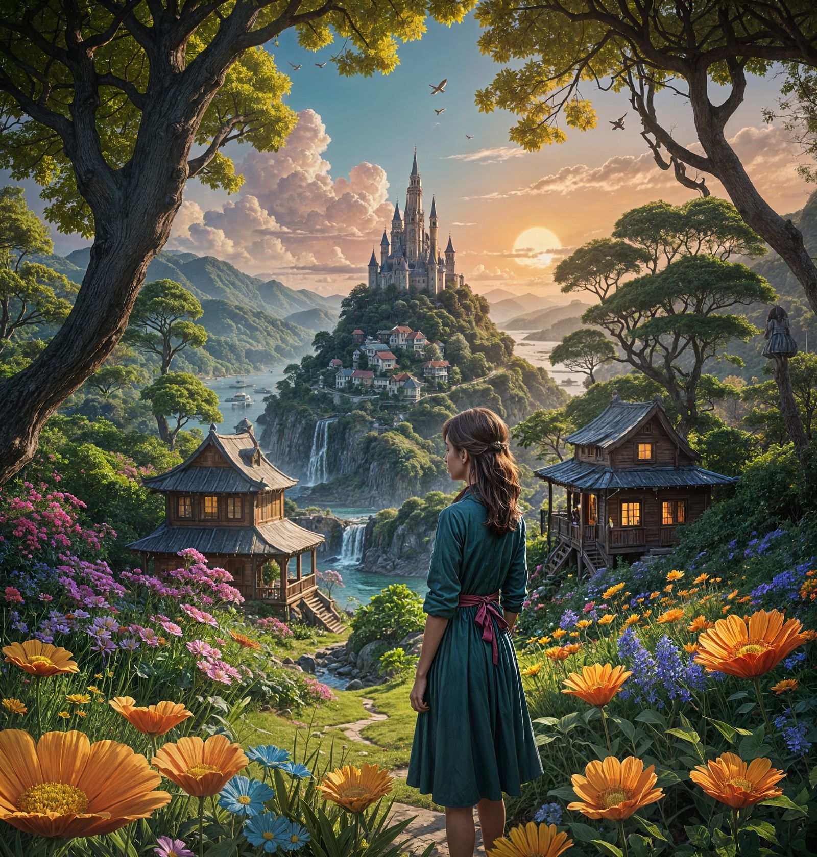 Vibrant Weekly Calendar Vignettes: Daily Life Scenes